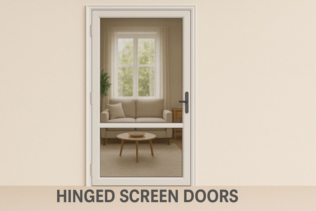 hinged screen doors